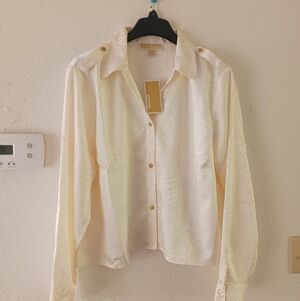 MICHAEL Michael Kors Button-Down‎ EPAULET Blouse